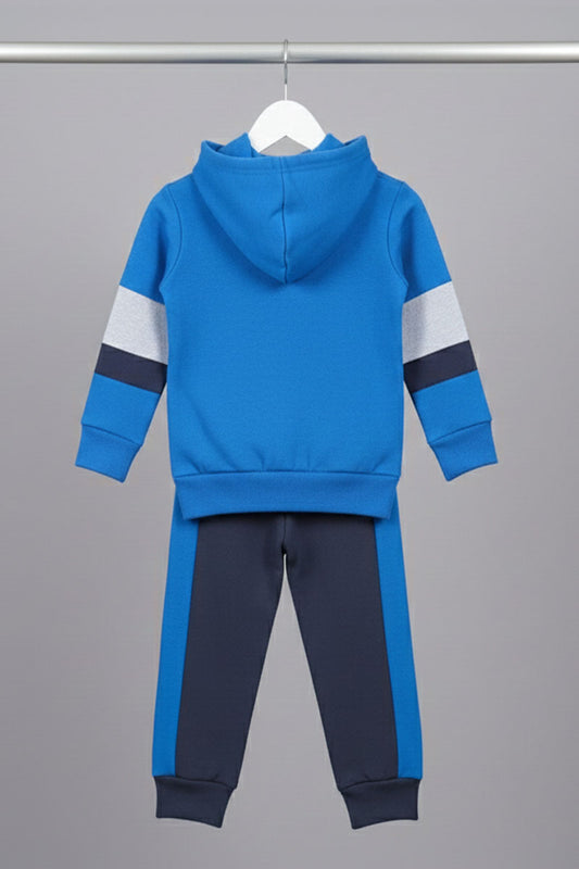 Blue Hooded Track Suit