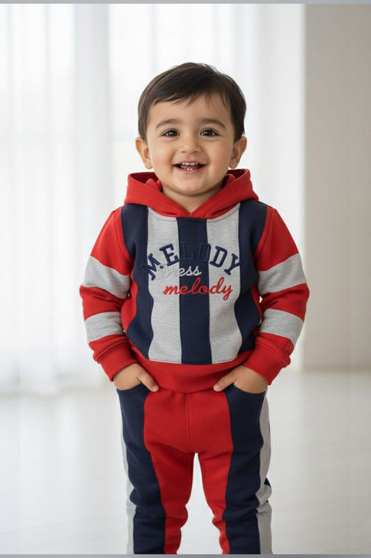 Red Hooded Track Suit