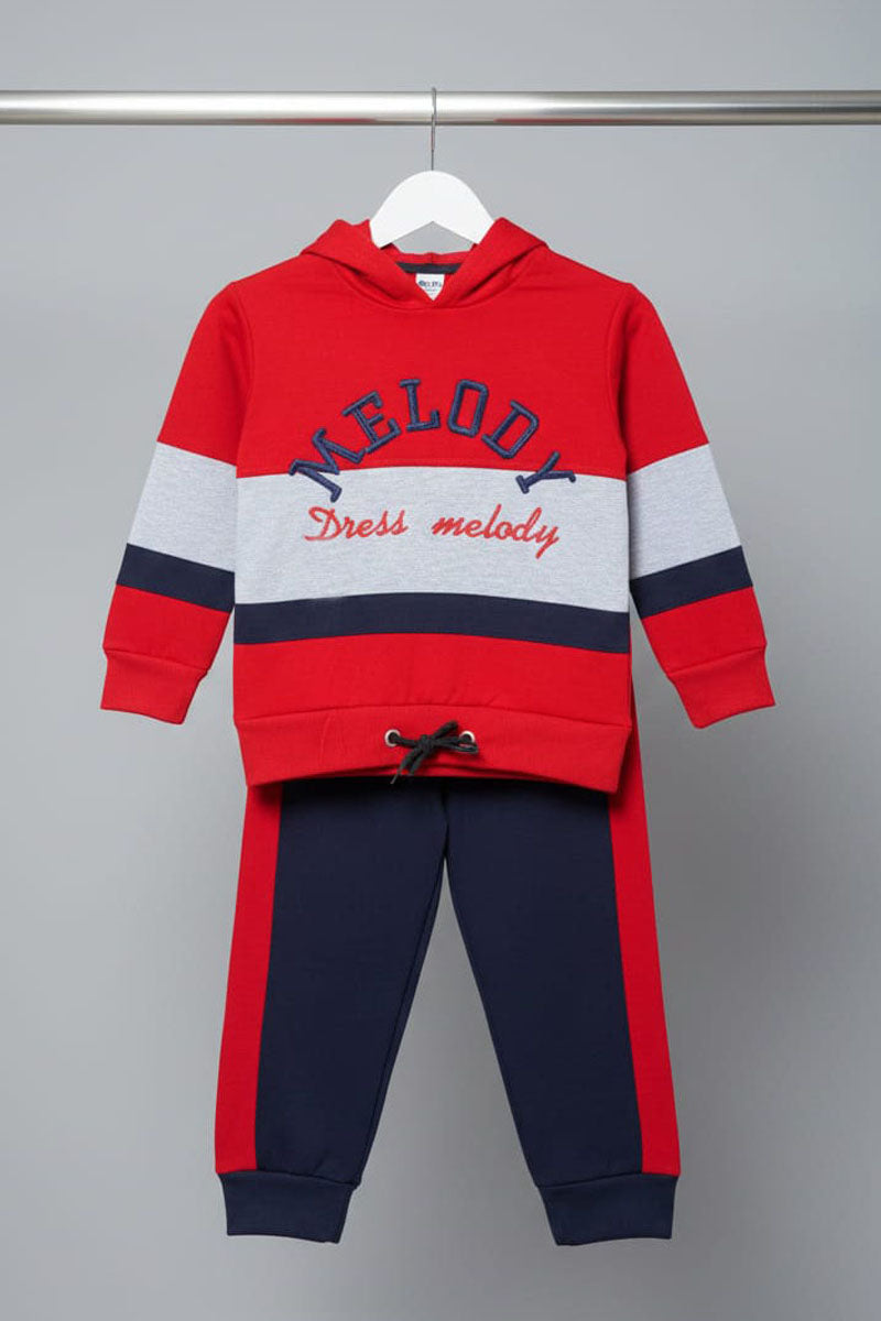 Red Hooded Track Suit