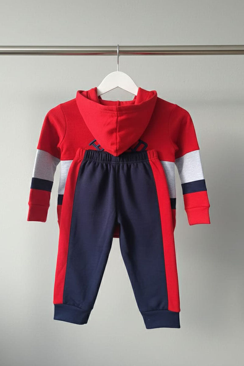 Red Hooded Track Suit